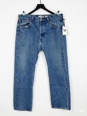NWT RE/DONE Men’s 1401 Straight Leg Jeans – Worn In Blue